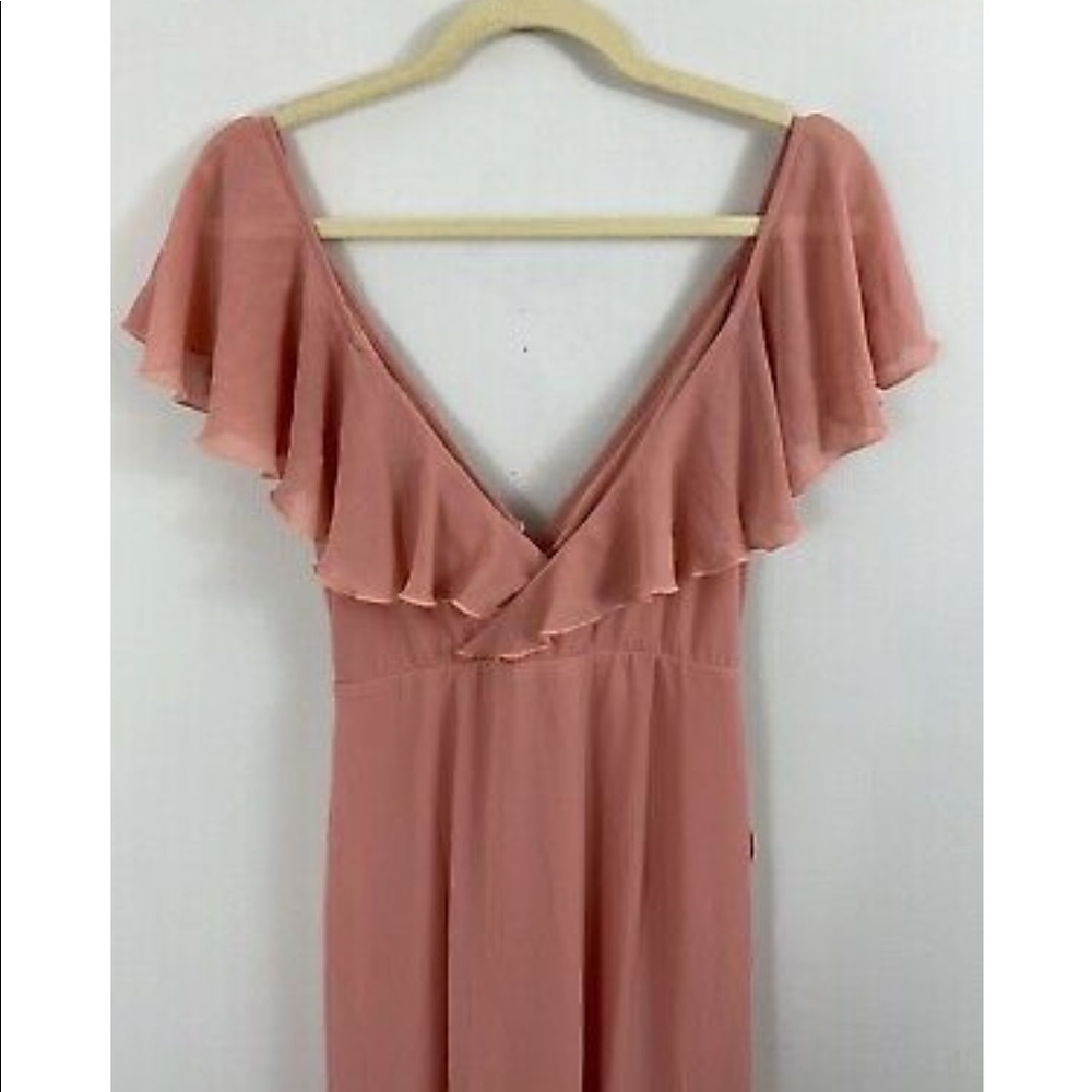 Show Me Your Mumu Pink Ruffle Granada Dress Size Medium - Picture 8 of 11